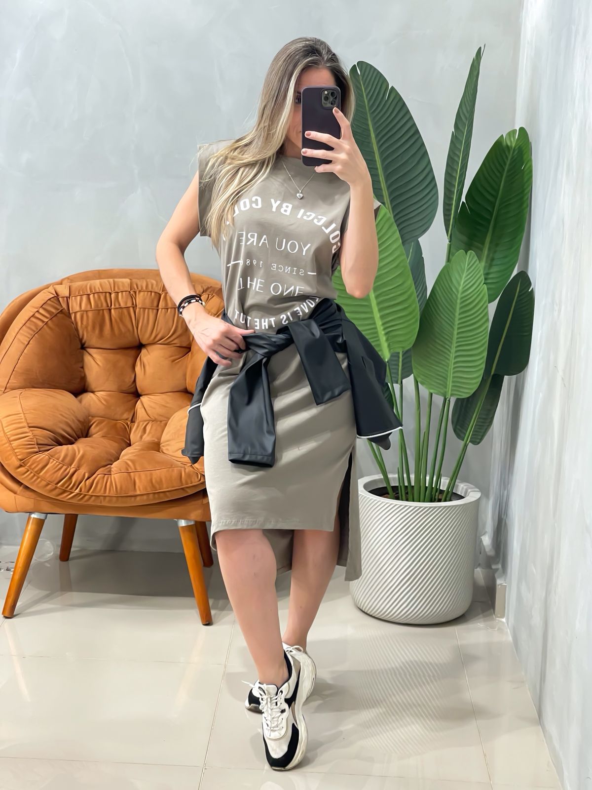 Vestido Camisão Midi Regata Colcci Ref. 1011