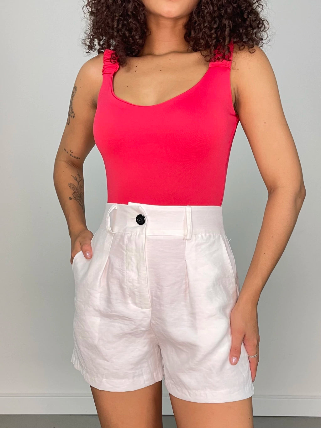 Body Feminino Suplex Alça Franzida Mirela Ref. 1236